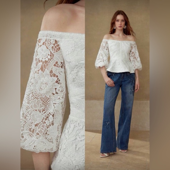 MOTF Tops - Brand New with Tag MOTF Premium Lace Off the Shoulder Top